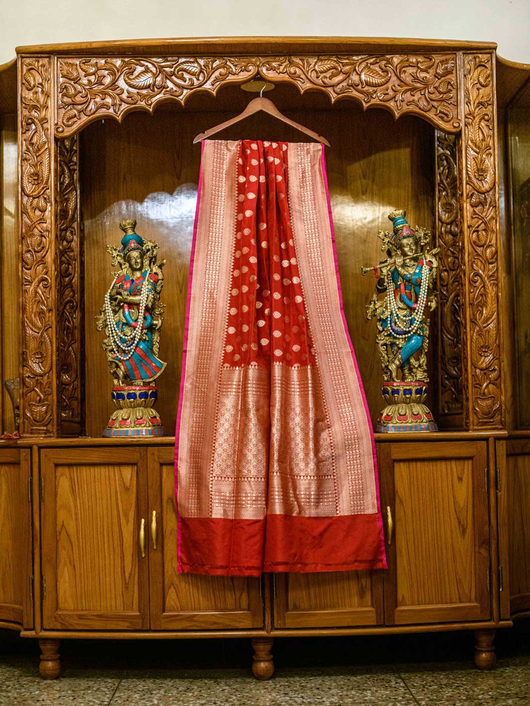 Red Pure Silk Banarasi Handloom Saree