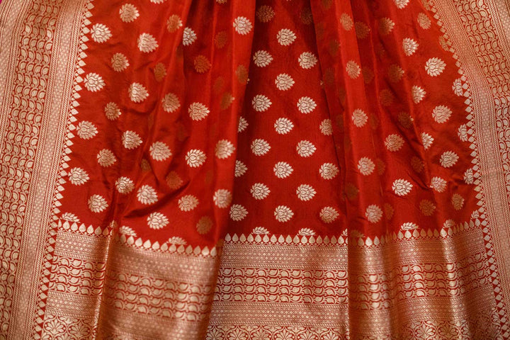 Red Pure Silk Banarasi Handloom Saree