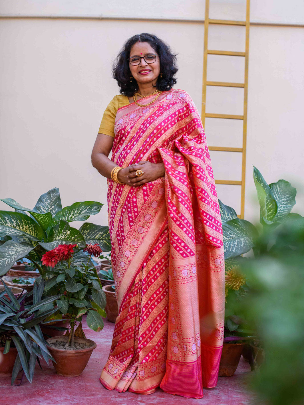 'Engaging' Rani Pure Katan Silk Banarasi Handloom Saree